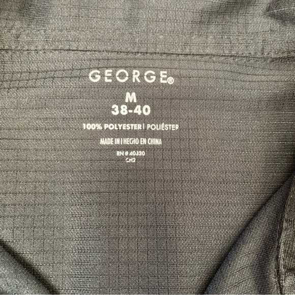 George Short-Sleeve Button Up Black Men’s Medium - Picture 2 of 5